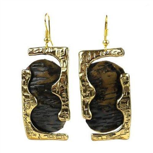 Road Less Traveled Brass Earrings Handmade and Fair Trade