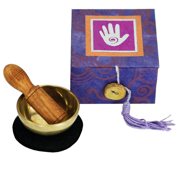 Mini Meditation Bowl Box: 2" Healing Hand - DZI (Meditation)