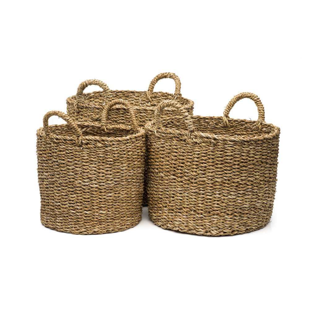 Oval Bengal Floor Baskets - Set of 3 - Matr Boomie (Basket)
