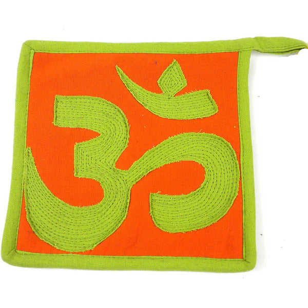 Om Hot Pad Green and Orange - Jeevankala (T)